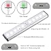Stick-on Anywhere Portable Little Light Wireless LED Under Cabinet Lights 10-LED Motion Sensor Activated Night Light Build In Rechargeable Battery Magnetic Tape Lights for Closet, Cabinet (Silver1)
