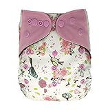 EcoAble Baby Charcoal Bamboo All-In-One AIO Cloth Diaper w/ Pocket, Size 10-35Lb (Garden)