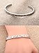 FEELMEM Matthew 19:26 With God All Things Are Possible Faith Cuff Bangle Bracelet Religious Jewelry Christian Gifts(Silver)