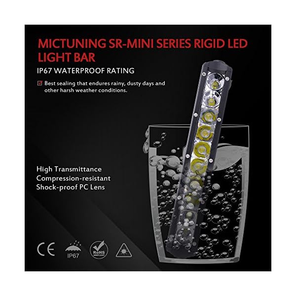 MICTUNING-SR-Mini-Series-11-50W-Single-Row-CREE-LED-Light-Bar-COMBO-Spot-Flood-5000lm-500m-Visibility
