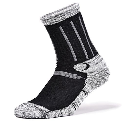 SUDILO Multi Performance Crew Cushion Hiking Trekking Socks,Quick Dry Antiskid Wicking Outdoor Athletic Socks