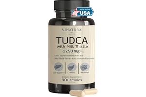 VINATURA TUDCA Milk Thistle 1250mg - Tudca Supplement, Tudca Bile Salts, Liver Support, Gallbladder Supplements *USA Made and Tested* Bile Salts Supplement - 90 Capsules
