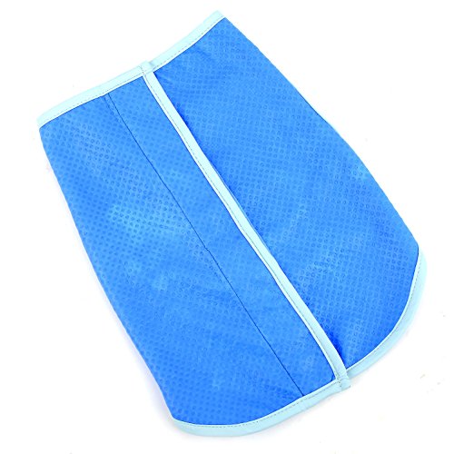 Ranphy Dog Cooling Vest for Small, Medium and Larges Dogs Reusable Swamp Cooler Jacket Soft Lightweight Pet Cool Coat Breathable Canine Outdoor Sunscreen Clothingfor Summer Hot Weather Blue Size L