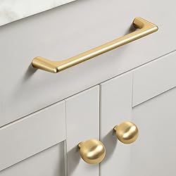 Goo-Ki Brushed Brass Zinc Alloy Cabinet Pull,Modern
