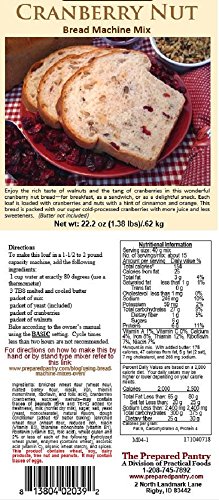 The Prepared Pantry Cranberry Nut Gourmet Bread Machine Mix For
