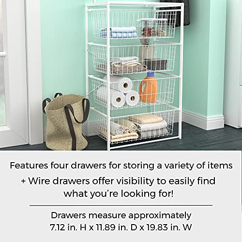 ClosetMaid 4327 4Drawer Wire Basket Organizer, White on Galleon