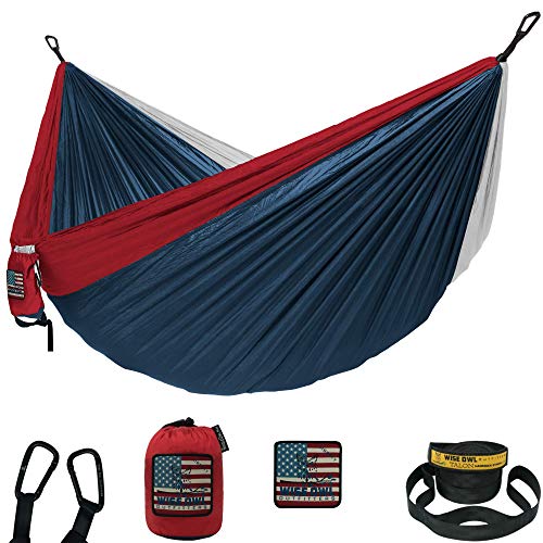 Wise Owl Outfitters Camping Hammock with Tree Straps Premium Double 2