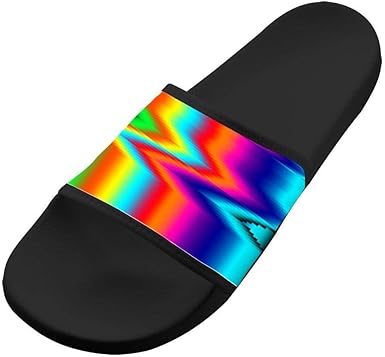 rainbow holographic sandals