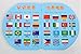 WISDOMTOY Wooden World Map Flag Matching Puzzle Geography Educational Toy Gift for Kids