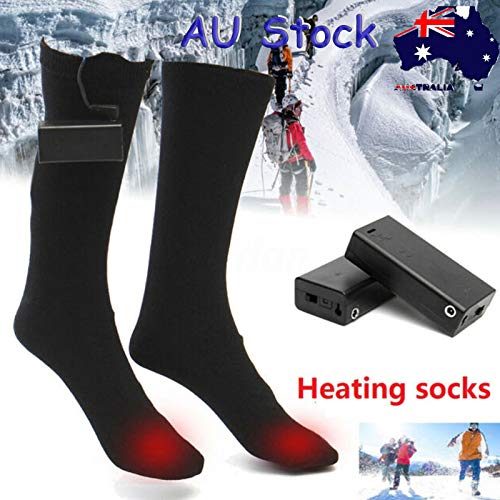 SunshineFace Elektrische verwarmde sokken, oplaadbare winter warme katoenen thermische sokken, uniseks voetwarmer… - Image 3