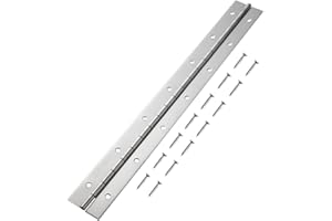 FVSEC Marine Grade 304 Stainless Steel Piano Hinge, 16.5"X2" Continuous Boat Hinge, 0.06'' Thickness Heavy Duty Polished Finish Long Hinge with Screw for Cabinet, Cabin Door, Stocker Box(1 Pack)