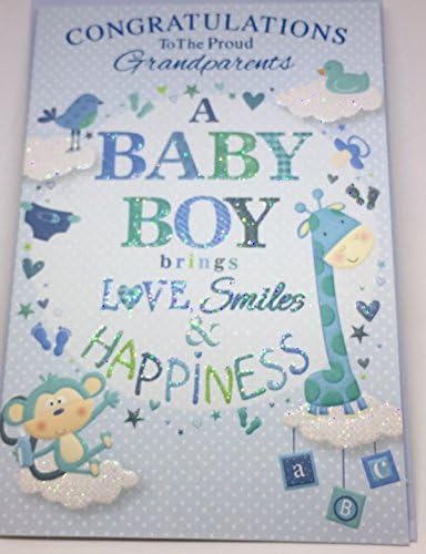 Con Scritta Congratulazioni Al Proud Nonni Per Festeggiare L Arrivo Di Un Nuovo Nipote Amazon It Cancelleria E Prodotti Per Ufficio