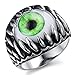 Elove Jewelry Stainless Steel Dragon Claw Evil Eye Men's Ring