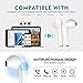 Upgraded Version Bluetooth 5.0 Earbuds Earphones Stereo Sports Headphons Earbuds Noise Cancelling and Waterproof Headsets with Built-in Mic Portable Charging Case-White