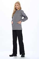 Natural Uniforms Warm Up Scrub Jacket-Gray-Medium