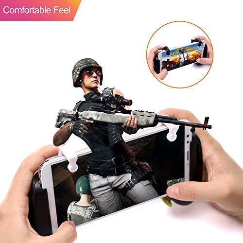 Mobile gamepad Game Controller for PUBG/Rules of Survival, Mobile Game Controller for 4.5-6.5inch Android IOS Phones and comfort mobile phone iphone Game Grip