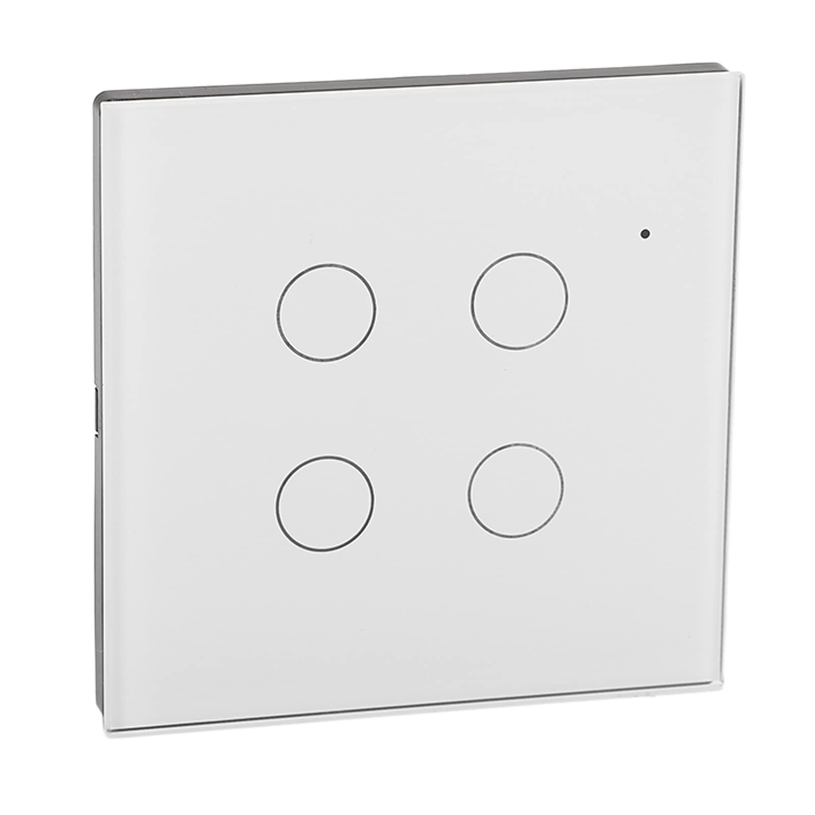 4 Way Smart Light Switch, AC 100-250V 10A 2.4GHz Wifi Dimmer Light Switch Touch Light Switch Remote Control Light Switch Timer Relay Support Voice Control App Control RF433 RF
