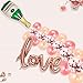 Bachelorette Party Decorations Kit Rose Gold Bride to Be Balloons Bridal Shower Supplies,Bride to Be Sash,Veil,Champagne Bottle/Ring Balloon,Rose Gold Confetti Balloons Love Balloon Curtains Backdrop
