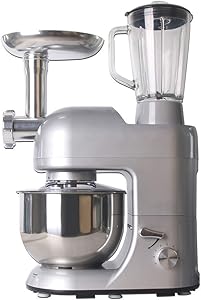 lqgpsx Professional Food Stand Mixer 1000W 9 Kinds Multi Mixer with Dough Hook, Whisk, Beater, Juicer, Blender, Food Processor, Meat Grinder, Coffee Mill
