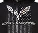 West Coast Corvette C7 Corvette Men's American Legacy Hooded Sweatshirt - Black (X-Large)