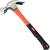 24oz Claw Hammer, Fiberglass General Purpose Claw Hammer | with Smooth Face &amp; Non-slip Grip