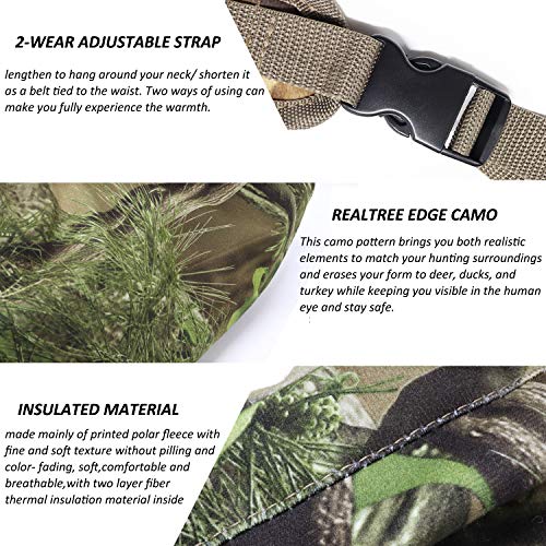 Jolitac Hunting Fleece Hand Muff Men's Camo Insulated Warmer Outdoor Camping Camouflage Thinsulate Insulation