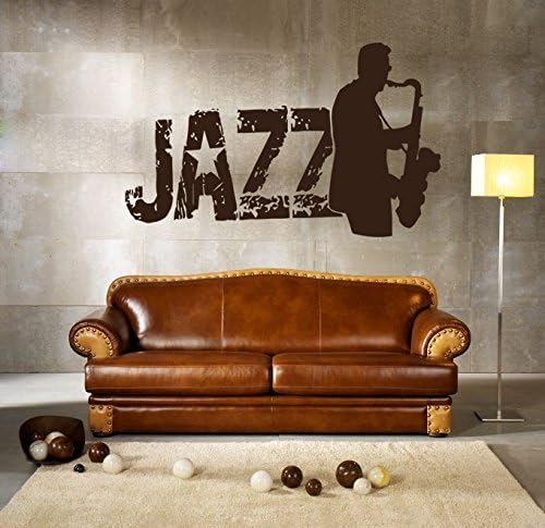 Ik210 Wall Decal Sticker Decor Jazz Sax Man Playing Saxophone Music Musician Interior Living Bed