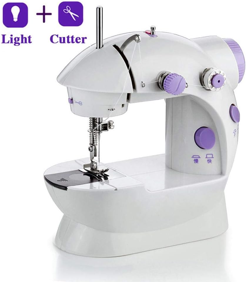 CAPTHOME 202 Portable Sewing Machine, Mini Electric Sewing Machine with LED Light, Lightweight and Easy Operation, Free-Arm Crafting Machine for Home Use