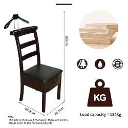 Chair Valet With Drawer Wooden Suit Valet Stand