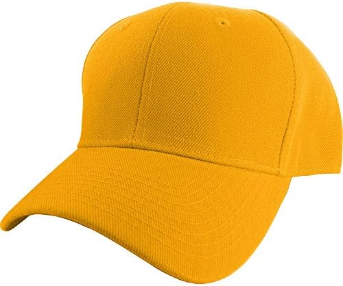DealStock Plain Fitted Sized Curved Visor Baseball Cap (15+ Colors 9 Sizes)