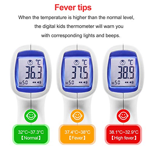 LOCEN Forehead Ear Thermometer Digital Medical Infrared Body Temporal Thermometer for Baby Kid Adult