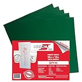 (5 Sheets) Oracal 651 Forest Green Adhesive Craft Vinyl for Cricut, Silhouette, Cameo, Craft Cutters, Printers, and Decals - 12