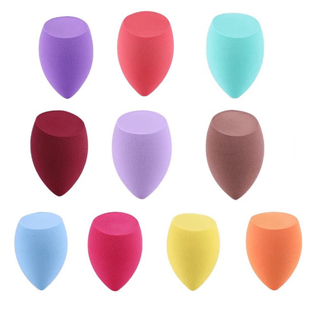 10 Pcs Makeup Sponge Professional Beauty Applicator Set Beauty Blender Foundation Blending Sponges Make up Foundation Sponge Set Non-Latex Beauty SpongeFoundation Creams LiquidPowders,Multicolour