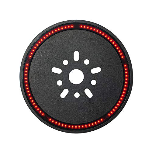 Spare Tire Brake Light for Jeep Wrangler JK JKU(2007-2017), Third 3rd Brake Tail Lamp, Round Stop Lights, Red LED Wheel Ring Lights, Black Exterior