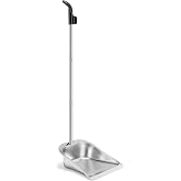 Dust Pans with Long Handle - 35&rdquo;Heavy Duty Metal Upright Stand Up Dustpan | Long Handled Dustpans with Adjustable Handle,Stainless Steel Dust Pan for Home,Outdoor,Office,No Tool-Snap&amp;Lock in 3 Seconds
