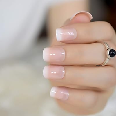 Buy Lili 24pcs Classical Light Pink French Nail Pointed Simple Designed Square Head Uv Gel Nails Short Flase Nails With Glue Sticker Z919 Z919 Online At Lowest Price In Bahrain B07v9r79pb