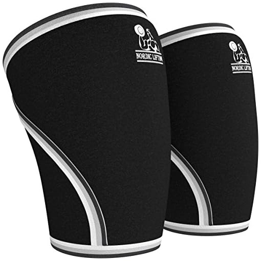 Knee Sleeves (1 Pair) Support & Compression for Weightlifting, Powerlifting & Cross Training - 7mm Neoprene Sleeve for…