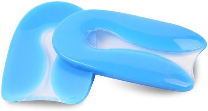 ultnice Pair of U Shape Silicone Gel Heel Cups Shoe Pads Pain Relieve Spur Cushion Size L