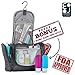 Hanging Toiletry Bag with Travel Bottles Set - Toiletry Kit - Shower Bag for Men and Women - Waterproof Organizer for Travel Accessories Cosmetics Makeup with Mesh Pockets and Sturdy Hook - Gray