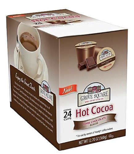 UPC 639713542981, Grove Square Hot Cocoa Cups, Dark Chocolate, Single Serve Cup for Keurig K-Cup Brewers, 24-Count (Pack of 2)