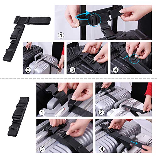 Vigorport Luggage Connector, Straps for Suitcase, Add A Bag Adjustable