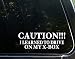 CAUTION!!! I Learned To Drive On My X-BOX (8-3/4" x 3") Die Cut Decal For Windows, Cars, Trucks, Laptops, Etc.