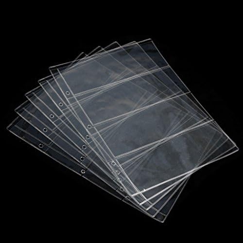 ruiruiNIE Album Pages 4 Pockets Money Bill Note Currency Holder Storage Collection 1 Sheet