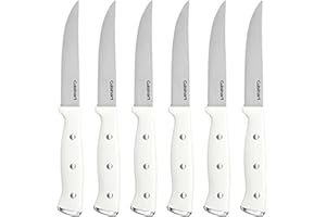 Cuisinart C77WTR-6PSK White Triple Rivet Steak Knife Set, 6 pc