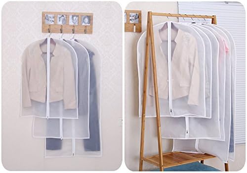 Garment Bag Clothes Cover Bag Pack of 2-Storage Zipper Bags Protector-Travel Clothes Bag-PEVA Ordorless Dustproof And Mothproof Lightweight And Durable