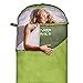 CampFENSE Sleeping Bag Lightweight Portable Compact Backpacking Outdoor Hiking Camping Equipment Tools Gear for Kids Youth Adult Men Women with Compression Storage Bag (Light Green)