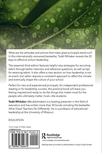 What Great Principals Do Differently: Twenty Things That Matter Most