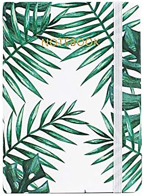YWHY Notebook Palm Leaf Designs Notebook Hard Cover A6 Journal Notepad Stationery School Supplies,A