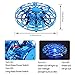 JCT UFO Flying Ball Toys Mini Drone for 4-10 Years Kids Hand Controlled Flying Toys, Infrared Induction Helicopter Ball with360° Rotating and LED Lights for Children Boys Girls Kids Gifts (Blue)
