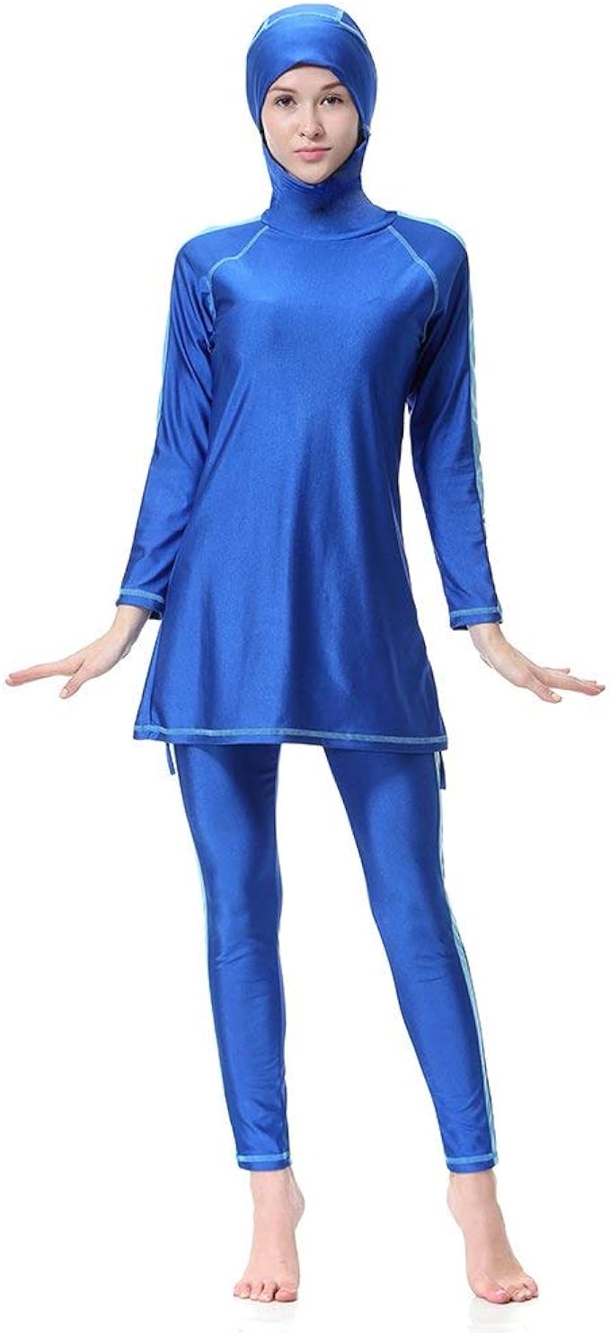 BOLAWOO77 Ladies Modest Bathing Suits Muslim Fully Islamic Swimsuit